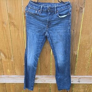 American Eagle Outfitters Blue Straight Leg Jeans GUC